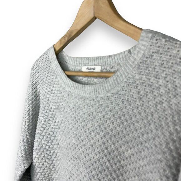 Madewell Landmark Texture Zipper Sweater in Gray - Picture 9 of 10